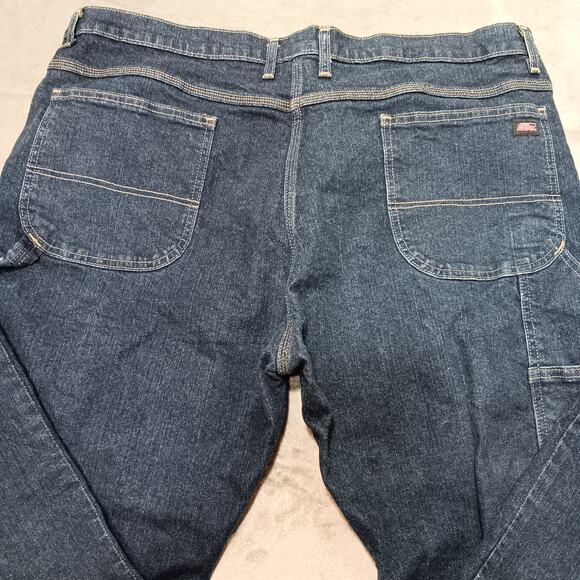 Dickies Jeans Men's 42 x 30 Dark Blue Carpenter Style Hammer Loop - Picture 4 of 16